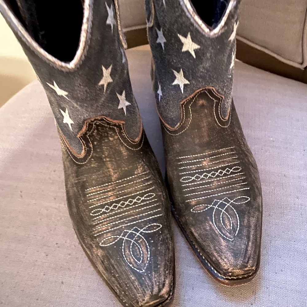 Mid calf western American flag boots - Picture 2 of 4